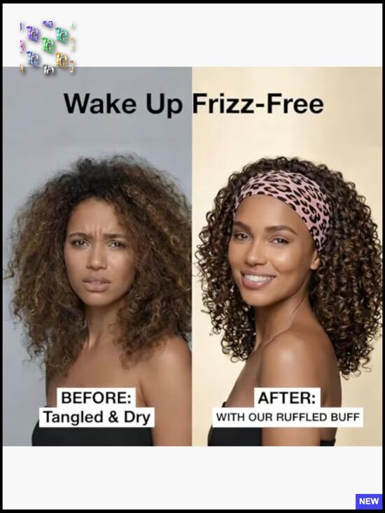 Extra Wide Stretchy Sleep Scarf Headband Anti-Frizz Curly Hair Wrap